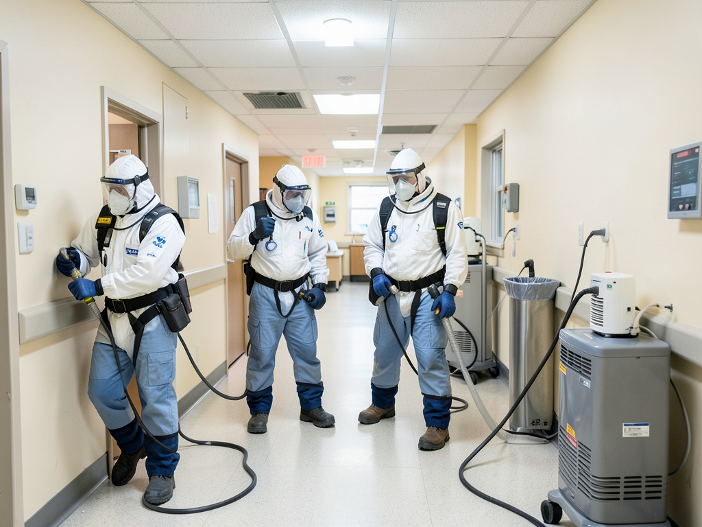 Emergency water extraction for medical clinics in